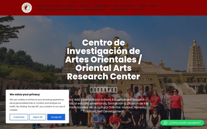 Screenshot of investigaciondeartesorientales.net