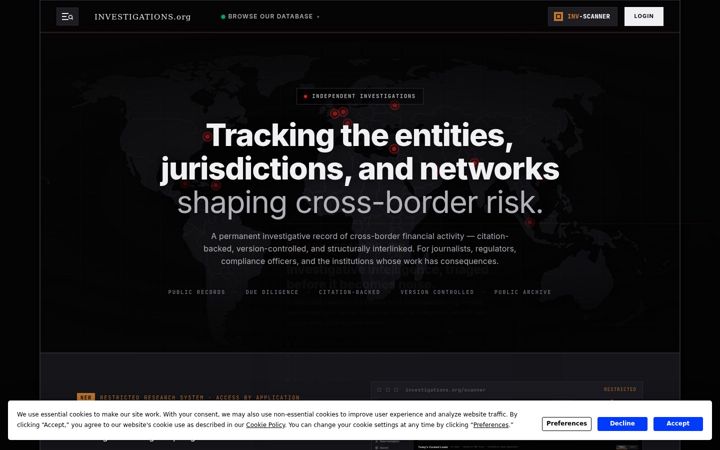 Screenshot of investigations.org