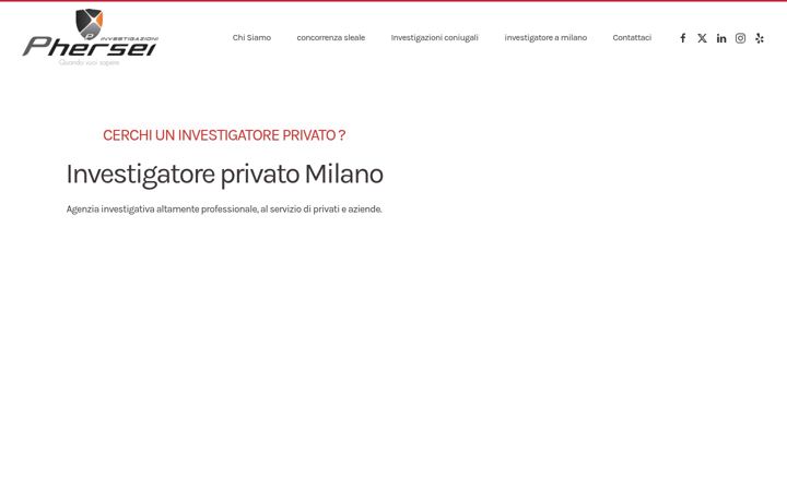 Screenshot of investigatoreprivatoamilano.it