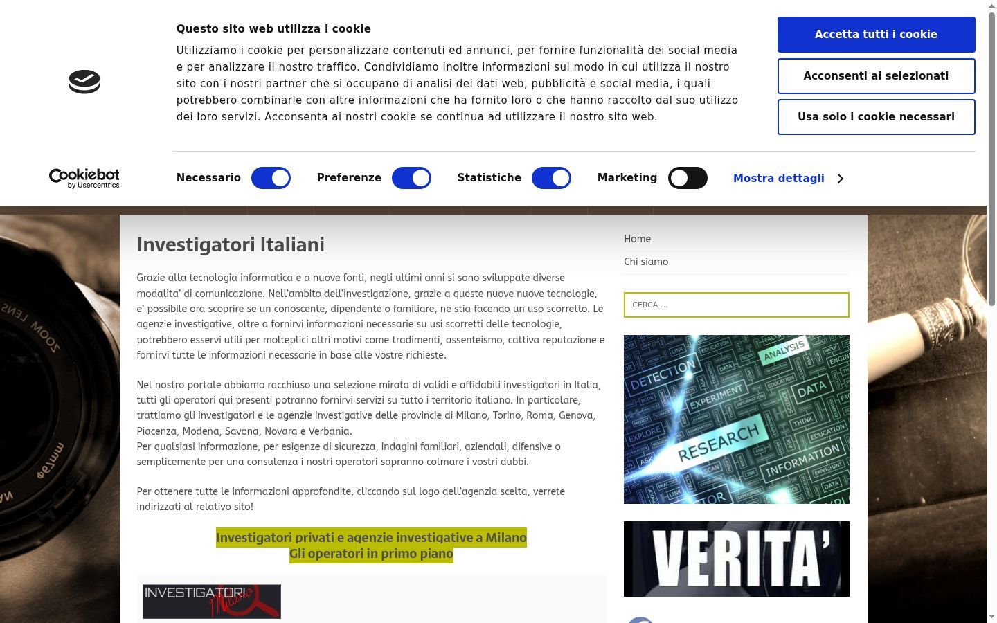 Captura de pantalla del banner de consentimiento mostrado antes de cualquier interacción