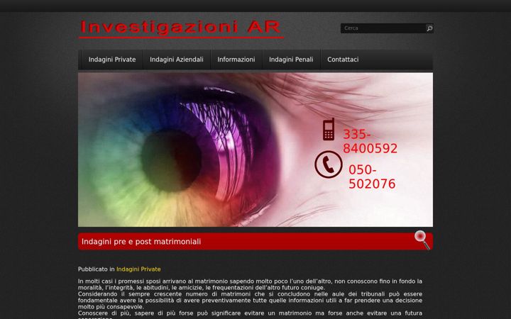 Screenshot of investigazioniar.com