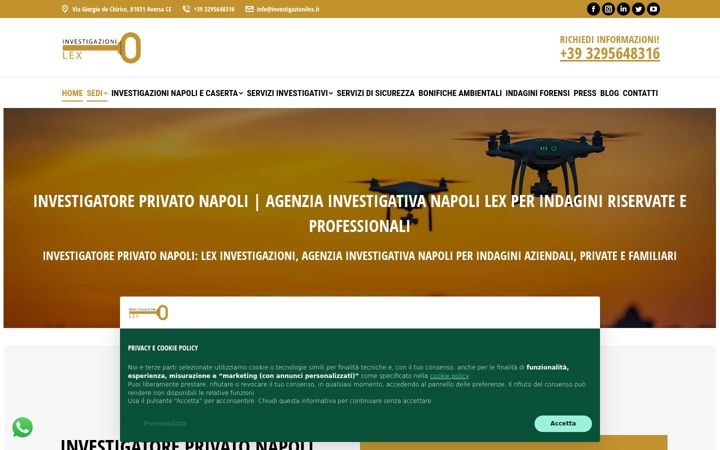 Screenshot of investigazionilex.it