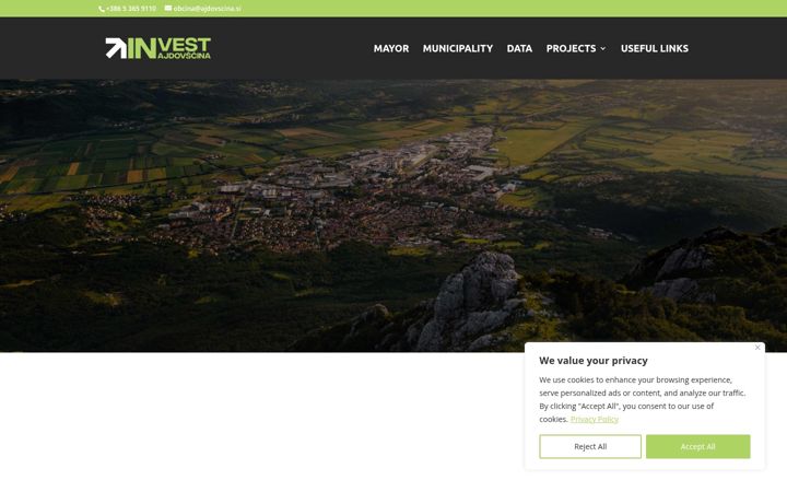 Screenshot of investinajdovscina.eu