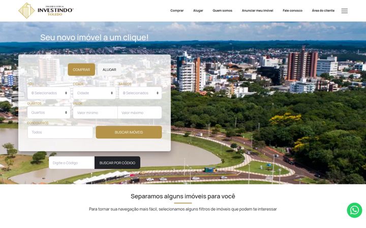 Screenshot of investindotoledo.com.br