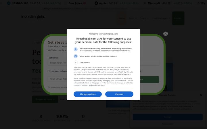 Screenshot of investinglab.com