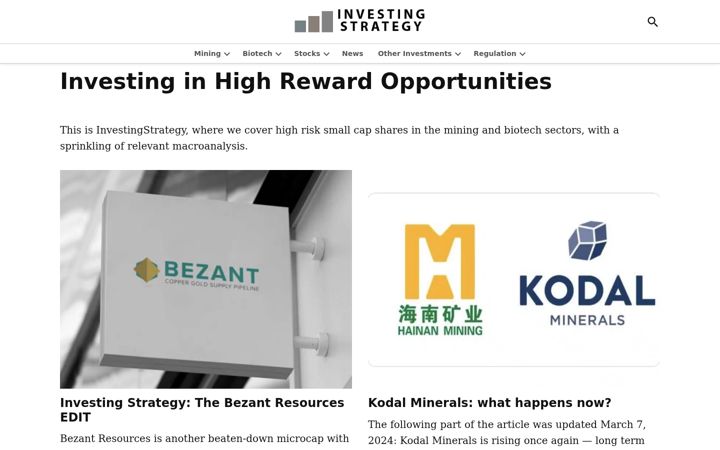 Screenshot of investingstrategy.co.uk