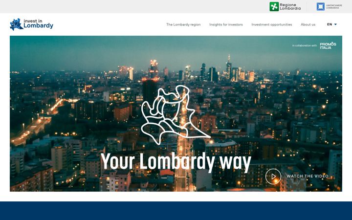 Screenshot of investinlombardy.com