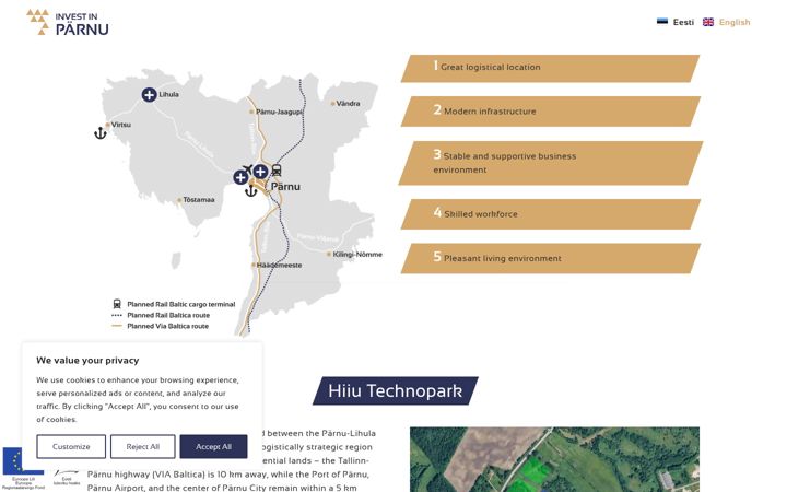 Screenshot of investinparnu.com