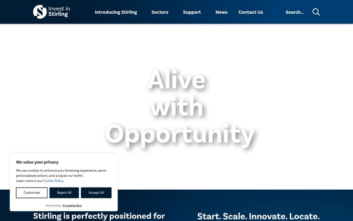 Screenshot of investinstirling.com