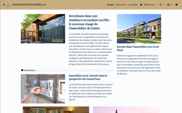 Screenshot of investissement-immobilier.com