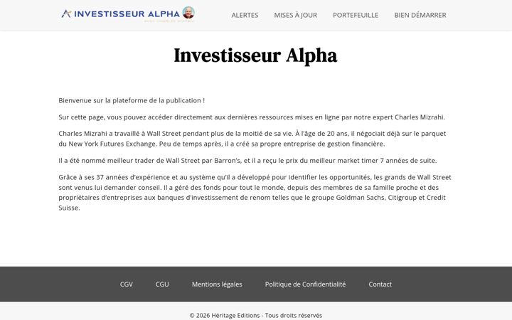 Screenshot of investisseur-alpha.com