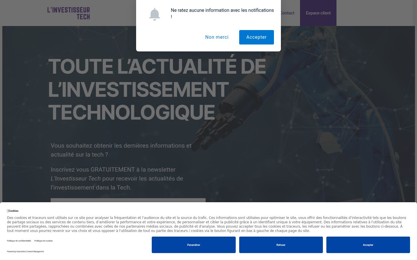 Screenshot of the consent banner shown before any interaction
