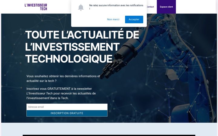 Ekraanipilt saidist investisseur-tech.com