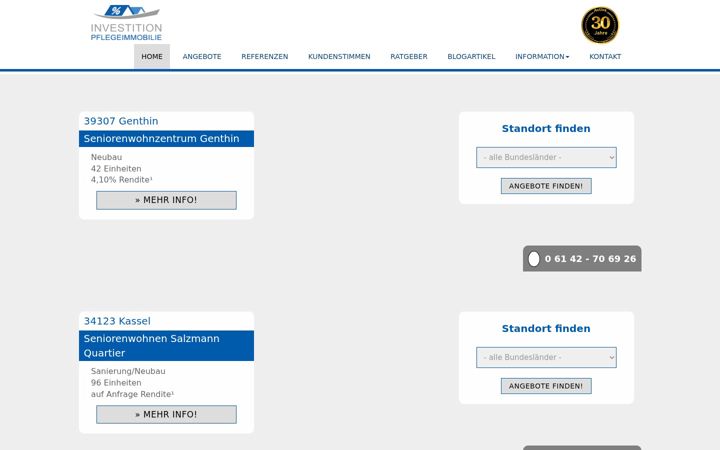 Screenshot of investition-pflegeimmobilie.de