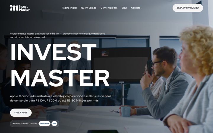 Screenshot of investmaisparcerias.com.br