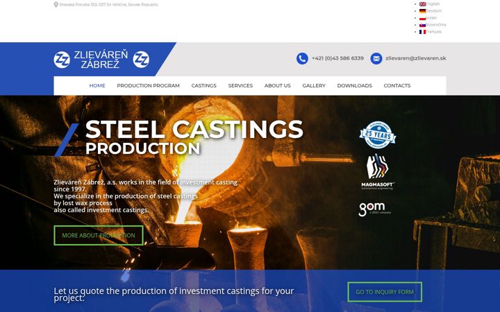 Screenshot of investment-castings.eu