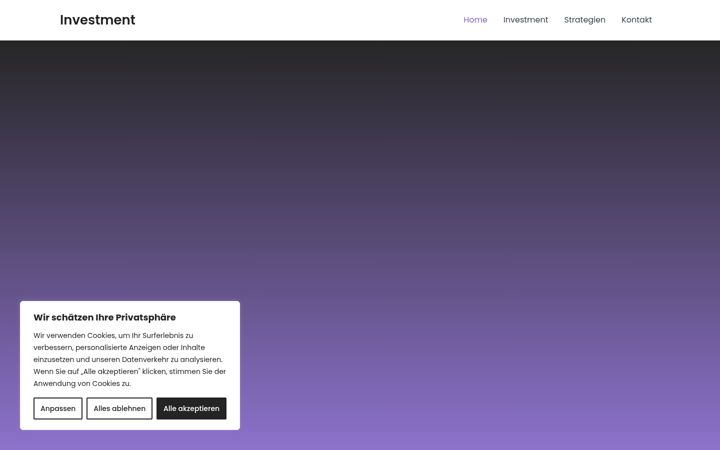 Screenshot of investment-keyword.de