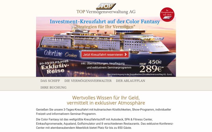 Screenshot of investment-kreuzfahrt.de