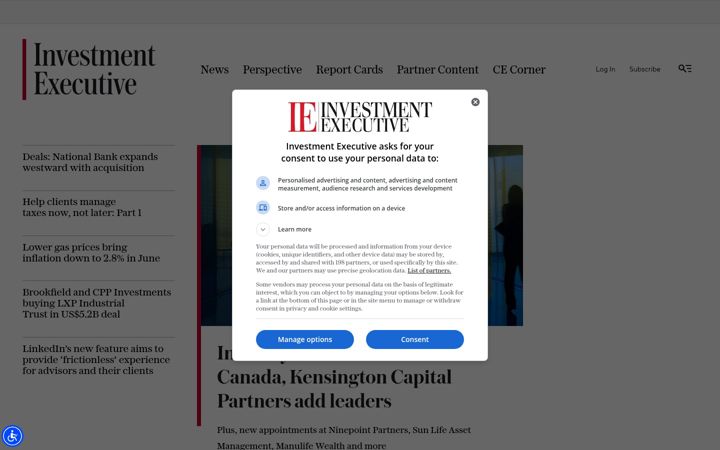 Screenshot of investmentexecutive.com