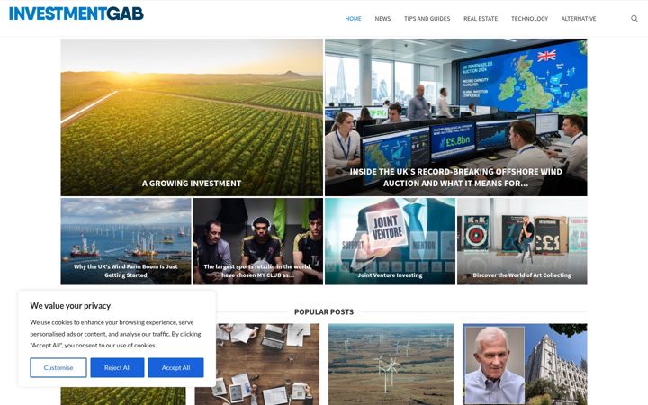 Screenshot of investmentgab.com