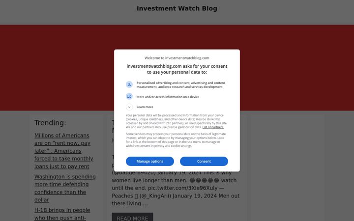 Screenshot of investmentwatchblog.com