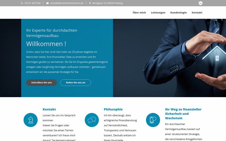 Screenshot of investmentzentrumsachsen.de