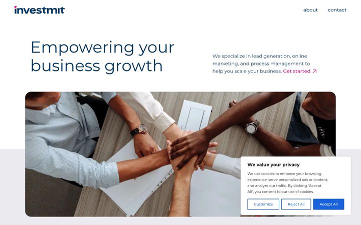 Screenshot of investmit.com