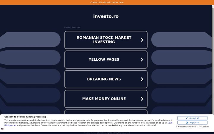 Screenshot of investo.ro