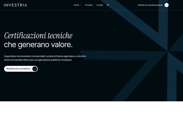 Screenshot von investria.it