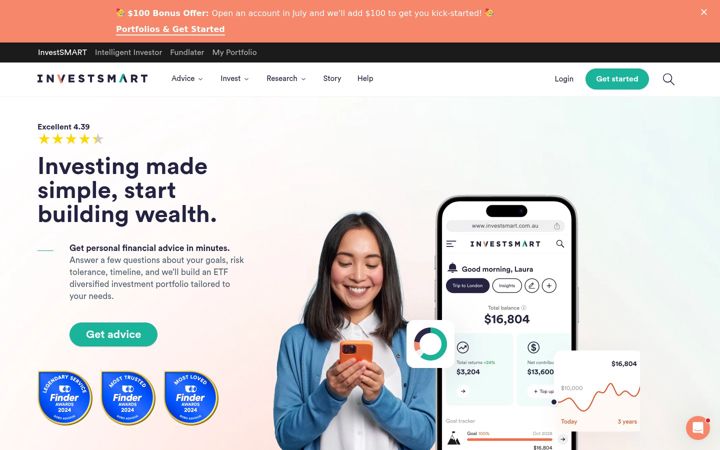 Screenshot of investsmart.com.au