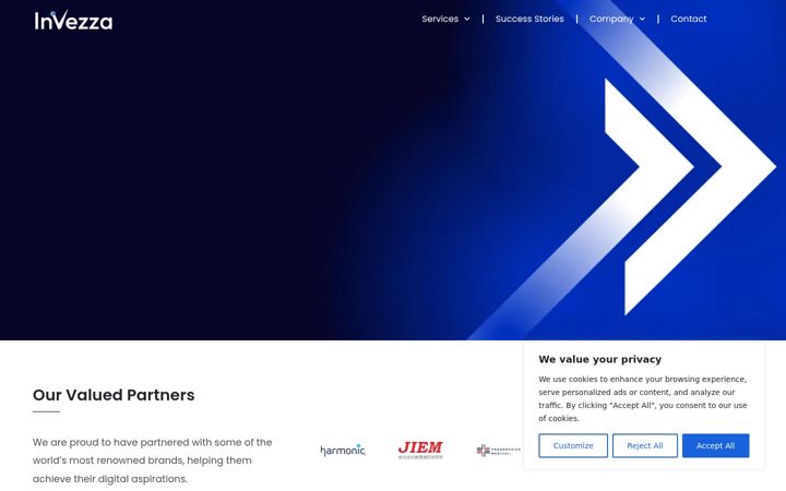 Screenshot of invezzatechnologies.com