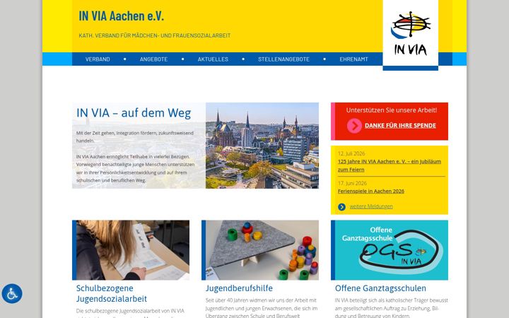 Screenshot of invia-aachen.de