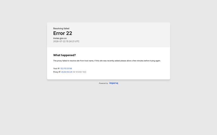 Screenshot of invias.gov.co