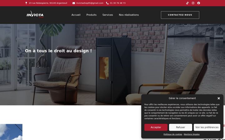 Screenshot of invictashop95.com