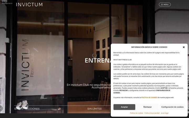 Screenshot of invictumclub.es
