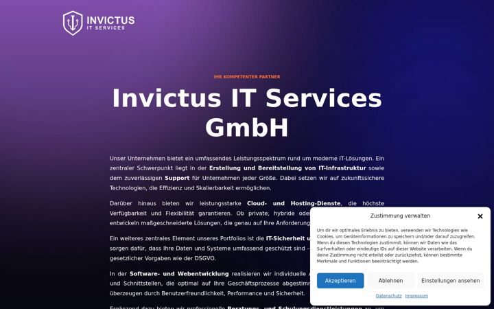 Screenshot of invictus-it-services.de