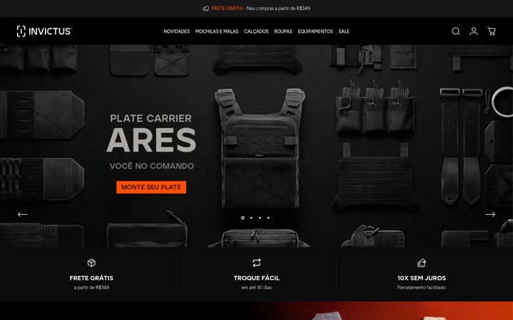 Screenshot of invictus.com.br