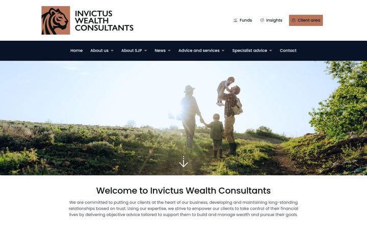 Screenshot of invictuswealth.co.uk