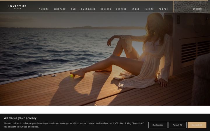 Screenshot of invictusyacht.com