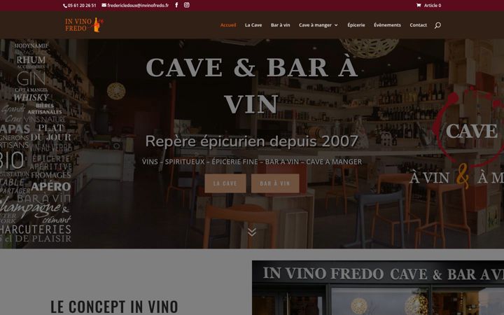 Screenshot of invinofredo.fr