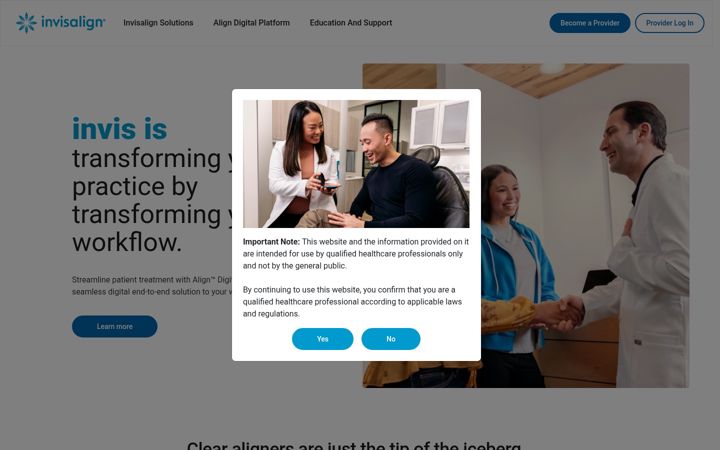 Skärmbild av invisalign-doctor.com.au