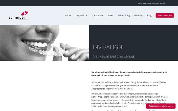 Screenshot of invisalign-koblenz.de