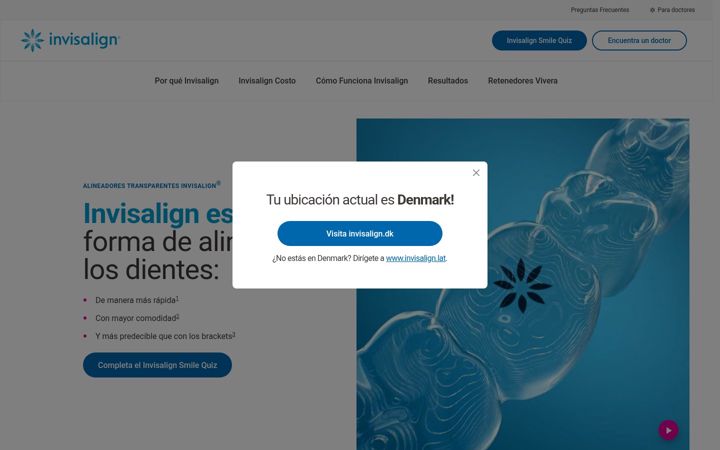 Screenshot of invisalign.com.mx