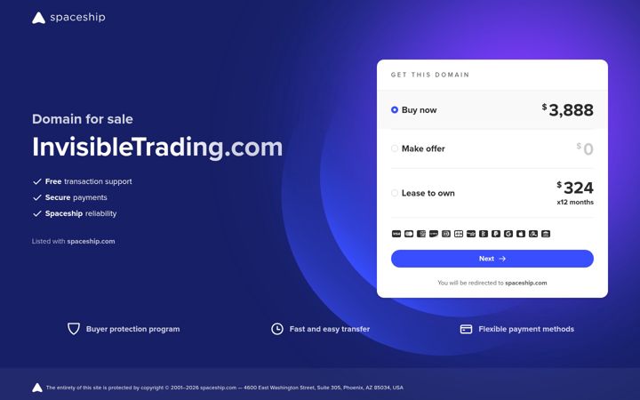 Screenshot of invisibletrading.com