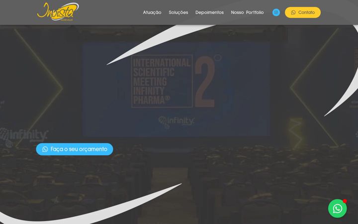 Screenshot of invistaaudiovisual.com.br
