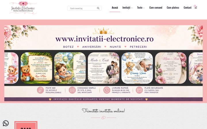 Screenshot of invitatii-electronice.ro