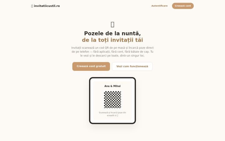 Screenshot of invitatiicustil.ro