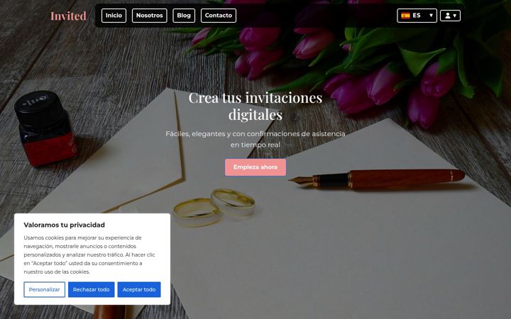 Screenshot of invited.es