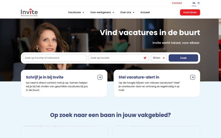 Screenshot of invitejobs.nl