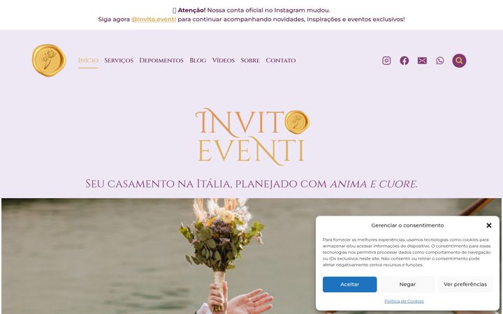 Screenshot of invitoeventi.com